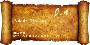 Jakab Alvina névjegykártya